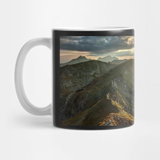 Sunset over mountains Mug
